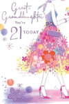 Great Granddaughter You're 21 Today Beautiful Floral Dress 21st Birthday Card