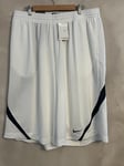 NIKE Mens Vintage White Basketball Shorts - Nike Fit Dry - Size 3XL - Brand New