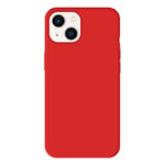 Coque silicone unie Mat Rouge compatible Apple iPhone 13 - Neuf