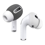 elago Couvercles pour Embouts d’Oreille Couvertures Ear Tips Compatible avec Apple AirPods Pro [Ajusté dans Le boîtier de Charge] - Gris Foncé/Blanc (2 Paires)