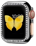 Apple Watch Serie 4/5/6/SE/SE2 Cover Diamond Case - 40mm - Sort