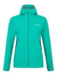 Berghaus Women's Paclite Dynax Gore-Tex Waterproof Shell Jacket, Lightweight Coat, Emerald Green, 16