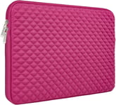 Rainyear Housse 16 Pouces Ordinateur Portable Mousse De Diamant Protection Sacoche Rembourré Laptop Sleeve Anti-Chocs Sac Compatible Avec 16 Macbook Pro M1 Max Le Modèle A2141 A2485(Rose Foncé)