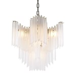 Eichholtz Pulsar Chandelier taklampa frostat glas/nickel