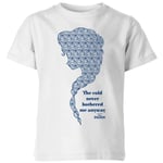 T-Shirt Enfant La Reine des Neiges - The Cold Never Bothered Me Anyway - Blanc - 3-4 ans