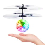 Vrxeqi Balle Volante, RC Flying Ball Jouet Cadeau pour Enfants Garcons Filles 8 9 10 11 12 Ans, Induction Infrarouge Hélicoptère Drone Avion Télécommandé avec LED Lumière Jeux Extérieur Intérieur