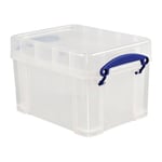 Really Useful 3 Litre Plastic Storage Box With Lid - Clear (3C)