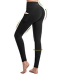 CAMBIVO Legging de Sport Femme Taille Haute, Leggings Pantalon Yoga Pants Fuseau Push up, Legging Running Elastique Opaque avec Poches pour Pilates, Running, Fitness, Gym