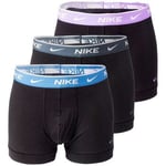 Boxers Nike  0000ke1008-hwh black boxer pack