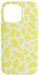 Coque pour iPhone 14 Pro Max motif imprimé vache jaune - Motif vache coeur jaune femme