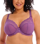 Elomi Women's Charley Stretch Lace Underwire Plunge Bra, Opaque, Pansy, 32HH US