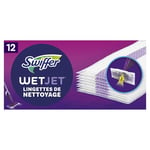 Swiffer Wetjet Balai Spray,Recharge 12 Lingettes, Retient la Poussière et Nettoie la Saleté Incrustée,Conçu pour Tous Types de Sols,Élimine Jusqu'a 99.9% Des BactériesConçu pour Tous les Types de Sols