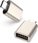 Adaptateur USB C vers USB Pack de 2 Adaptateur USB C mâle vers USB3 femelle Compatible avec MacBook Pro 2021 iMac iPad Mini 6/Pro MacBook Air 2022 et autres appareils Thunderbolt 4/3 Starlig.[V94]