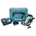 Makita DSS 610 RT1J Scie circulaire à main sans fil 18 V 165 mm + 1x Batterie BL 1850 B 5,0 Ah + Chargeur DC18RC + Coffret