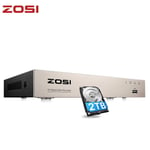 ZOSI Smart CCTV DVR 8 channel 2TB 1080P Video Recorder AHD TVI VGA BNC H.265+