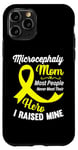 Coque pour iPhone 11 Pro Ruban jaune de sensibilisation à la microcéphalie Maman Soutien Maman