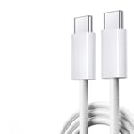 2023 Original USB C-kabel För iPhone 15 Pro Max iPad PD 65W 45W 25W Turboladdsladd Typ C Snabbladdare För Samsung S23 S22 Grey 2m