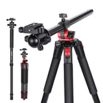 NEEWER 184 cm Tripod for Camera Monopod with Centre Column and Aluminium Ball Head, QR Plate Type Arca, Bag, Camera Mount for Horizontal Tripod, Maximum Load 15 kg