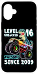 iPhone 16 Plus Level 16 Unlocked T Rex Monster Truck Dinosaur 16th Birthday Case