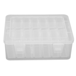 Clear Organize Box Set 14 små lådor Tätningslock Makeup Puff Förvaringslåda för gör-det-självpysselpärlor