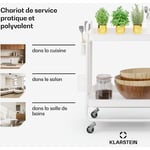 Desserte à Roulettes, Chariot de Rangement et Service sur Roulettes, Desserte Cuisine et Bar, Petite Etagere de Rangement pour Fruits et Légumes,