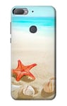 Sea Shells Starfish Beach Case Cover For HTC Desire 12+, HTC Desire 12 Plus