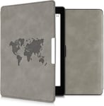 Étui Compatible Avec Kobo Aura One Coque - Étui À Rabat Magnétique Tabletteereader Similicuir - Gris[Nou081289]