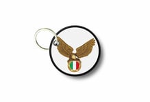 Keychain keyring print patch morale iron biker flag eagle italy italia