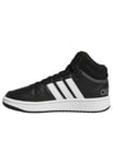 adidas Mixte Enfant Hoops Mid Shoes, Core Black/Cloud White/Grey Six, 30