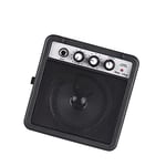 HUIOP Mini amplificateur de Guitare 5 W Haut-Parleur avec entrées 3,5 mm et 6,35 mm Sortie 1/4 Pouces Prend en Charge Le réglage de la tonalité du Volume Overdrive,Mini ampli Guitare