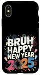 iPhone X/XS Retro Bruh Happy New Year 2025 Happy New Years Eve Party Case