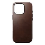 NOMAD iPhone 16 Pro Kuori Modern Leather Case Horween Rustic Brown