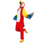 Boland Aptafêtes- Costume survêtement Peluche Perroquet, 10103431, Multicolore, 190 cm