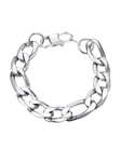 PROSTEEL Bracelet Homme Figaro 21cm, Gourmette Acier Inoxydable Chaîne Maille Grosse 13mm, Hip Hop Style