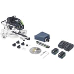 Festool KSC 60 EB-Basic KAPEX Tronçonneuse sans fil 18 V / 36 V 216 mm Brushless + 2x batterie 5,0 Ah + chargeur double