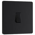 BG Electrical PCDMB13B Interrupteur mural intermédiaire simple sans vis avec bords arrondis Noir mat 20 A 16 AX