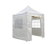 All Seasons Gazebos - Tonnelle pop-up 2.5x2.5m entièrement imperméable avec 4 parois latérales - Crème