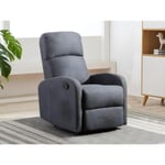 Vente-unique Fauteuil relax en tissu ISAO - Anthracite