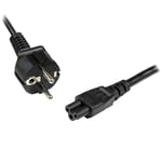 1m 3 Prong Laptop Power Cord Schuko Cee7 To C5 Clover Leaf Power Cable Lead