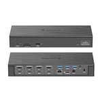 WAVLINK 18-in-1 Laptop Docking Station, 5K Quadruple Display Laptop Dock(Thunderbolt 3) with 4 DP, 4 HDMI, 2.5G Ethernet,100W PD(Host),3 USB3.0, USB3.1, SD/TF, Audio/Mic,USB-C(PD30W),for Mac&Windows