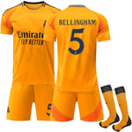 2024-2025 Real Madrid Aawy Barn Jersey för barn och vuxna nr 5 Bellingham - Perfekt adult S