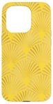 Coque pour iPhone 15 Pro Ambre Glow Jaune Orange Art Déco Motif éventail