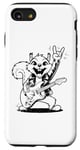 Coque pour iPhone SE (2020) / 7 / 8 Squirrel jouant de la guitare rock and roll hommes femmes rock band