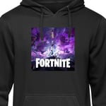 Barn-Hoodie | Mjuk Huvtröja för Barn Fortnite svart 12-13 År