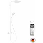 Colonne de douche thermostatique Hansgrohe Raindance Select s 240 blanc mat + nettoyant Briochin