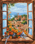 IDEYKA Un paysage merveilleux - Peinture par numéros pour adultes, peinture acrylique simple par numéros pour adultes, peinture par numéros adultes avec cadre, bricolage comme cadeau, 40х50 cm