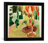 Kunst für Alle 'Encadré Image de August Macke Notre Jardin sur Le lac Impression d'art dans Le Cadre de Haute qualité Photos Fait Main 2, 40 x 30 cm, Noir Mat