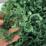 100/200/300 st plantstöd clips, plantklämmor för klätterväxter, ympverktyg upprätt växtväxande återanvändbar (grön/vit) green 100pcs