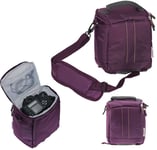 Navitech Purple Camcorder Bag For Panasonic HC-VX1EB-K 4K Video Camera