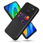 Bofink Xiaomi Redmi Note 9 skal med korthållare - Svart Svart